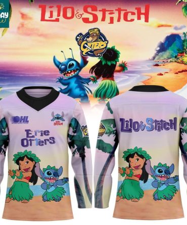 Erie Otters Lilo & Stitch 2025 Hometown Hero Hockey Jersey