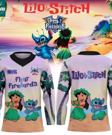 Flint Firebirds Lilo & Stitch 2025 Fuel The Fire Hockey Jersey