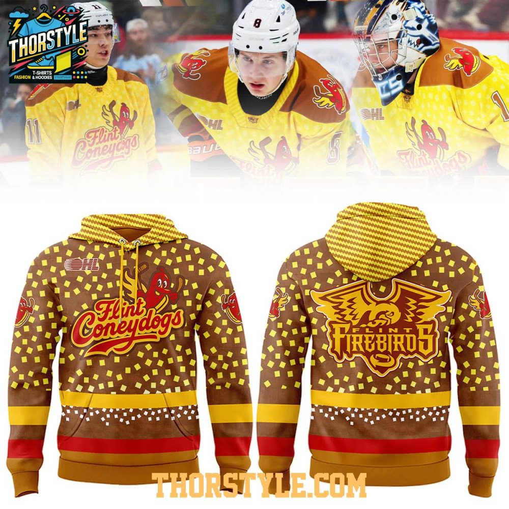 Flint Firebirds X Flint Coneydogs 2026 Night Hometown Hoodie T-Shirt