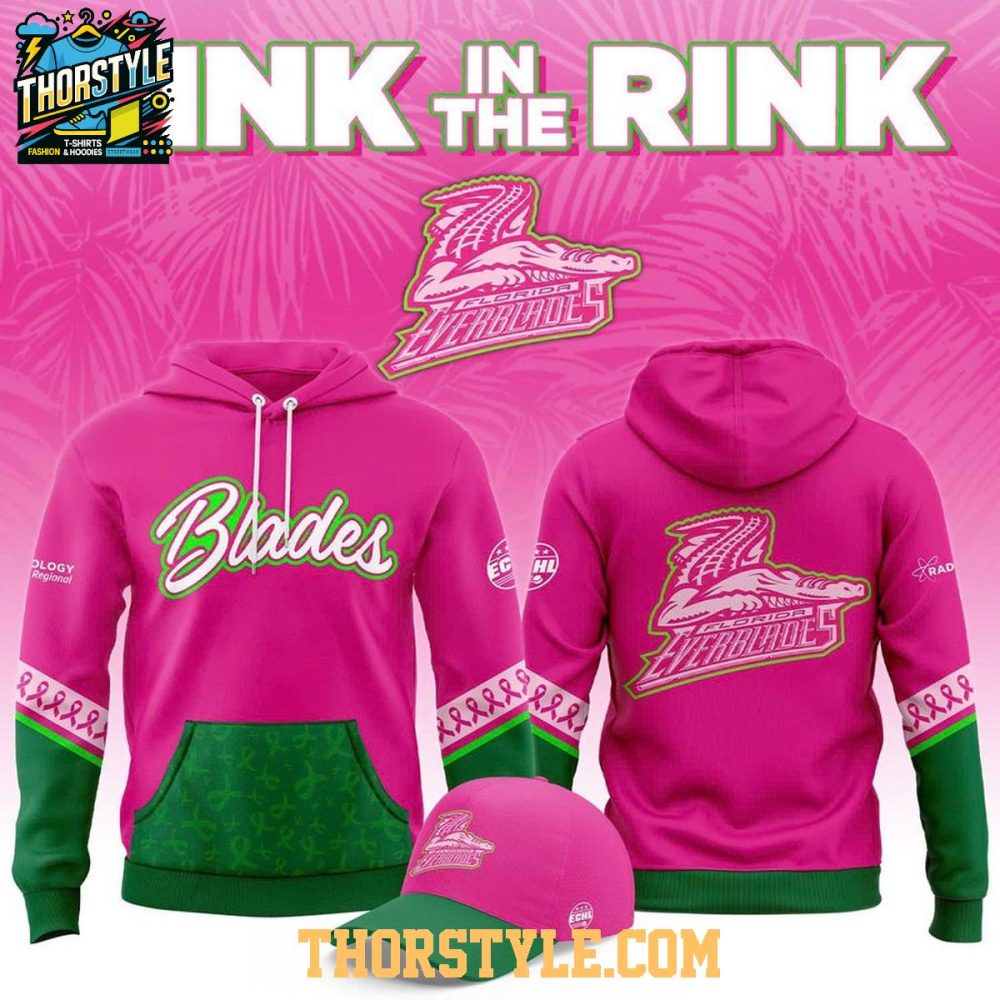 Florida Everblades 2026 Pink In The Rink Hockey Fight Cancer Hoodie T-Shirt