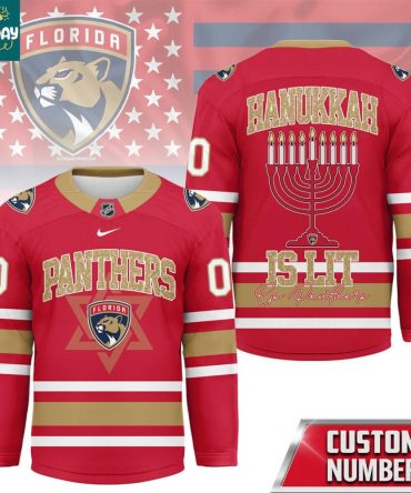 Florida Panthers Happy Hanukkah 2025 Personalized Hockey Jersey