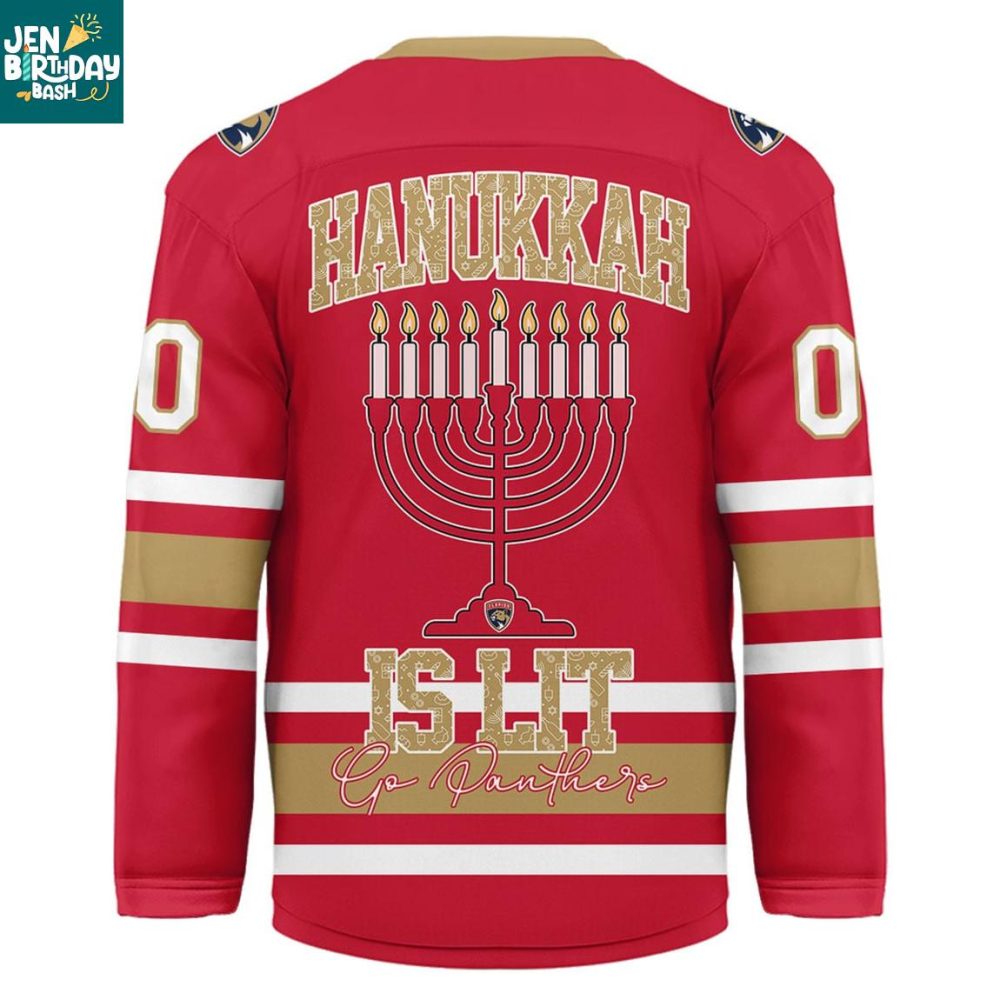Florida Panthers Happy Hanukkah 2025 Personalized Hockey Jersey - Image 3