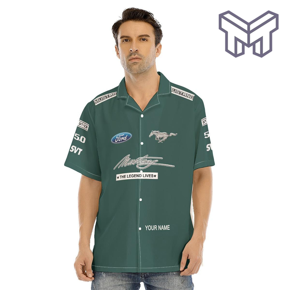 Ford Mustang Apparel, Ford Mustang Custom Hawaiian Shirt Type01