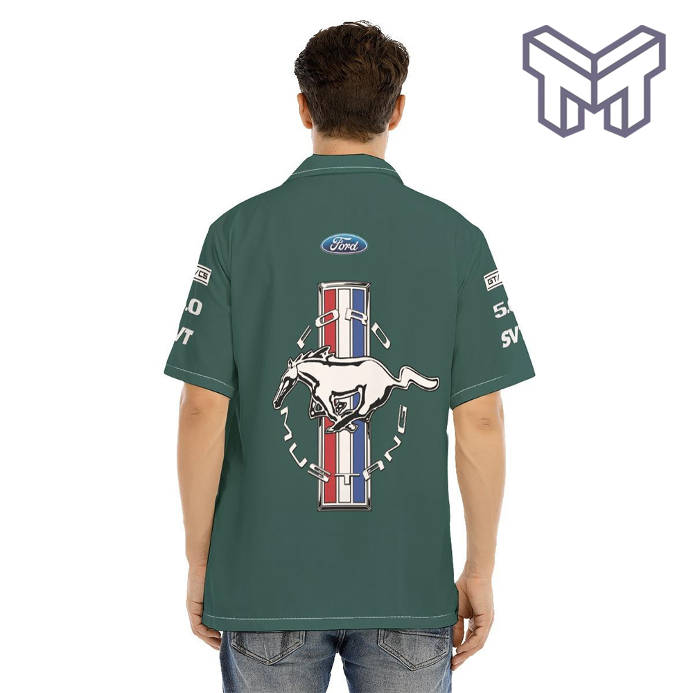 Ford Mustang Apparel, Ford Mustang Custom Hawaiian Shirt Type01 - Image 2