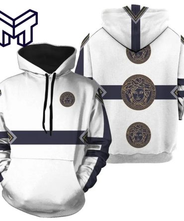 Gianni Versace White 3D Hoodie For Men And Women By Luxury Brand Clothing, Outfit, And Clothes