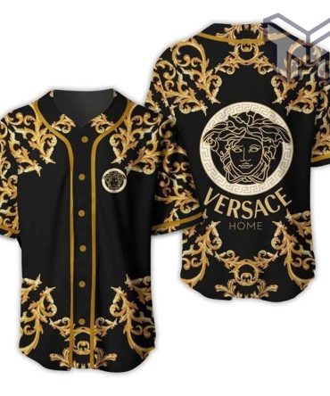 Gianni Versace Black Gold Baseball Jersey Shirt Luxury Clothing Clothes Sport For Men Women Hot