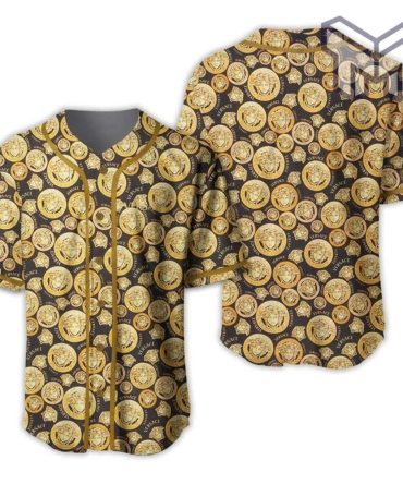 Gianni Versace Gold Baseball Jersey Shirt Luxury Clothing Clothes Sport For Men Women Hot