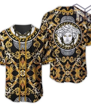 Gianni Versace Gold Baseball Jersey Shirt Luxury Clothing Clothes Sport For Men Women Hot  Type01