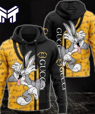 Gucci Bugs Bunny Cartoon 3D Hoodie Gucci Logo Hoodie Gucci Bugs Bunny Cartoon Zip Hoodie For Men Women