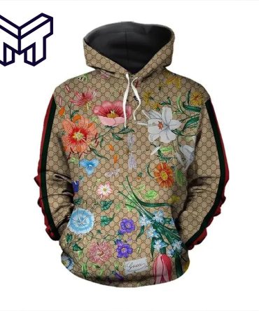 Gucci Floral 3D Hoodie Gucci Logo Hoodie Gucci Floral Zip Hoodie For Men Women