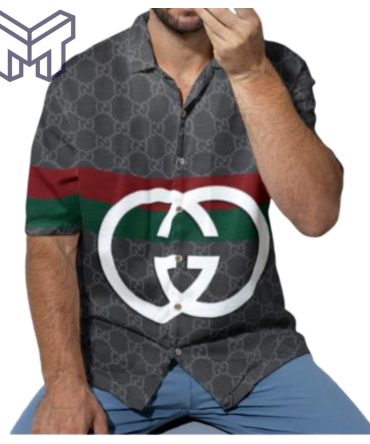 Gucci Hawaiian Shirt, Hawaiian Shirts For Men, Gucci Short Sleeve Button Shirt – Mura17815