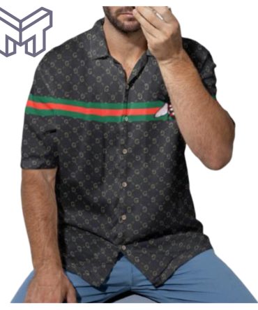Gucci Hawaiian Shirt, Hawaiian Shirts For Men, Gucci Short Sleeve Button Shirt – Mura17818
