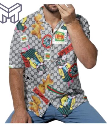 Gucci Hawaiian Shirt, Hawaiian Shirts For Men, Gucci Short Sleeve Button Shirt – Mura17823
