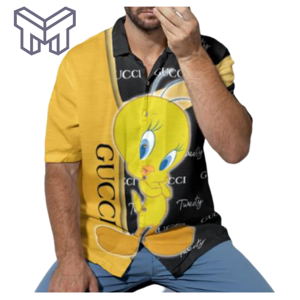 Gucci Hawaiian Shirt, Hawaiian Shirts For Men, Gucci Short Sleeve Button Shirt – Mura17824