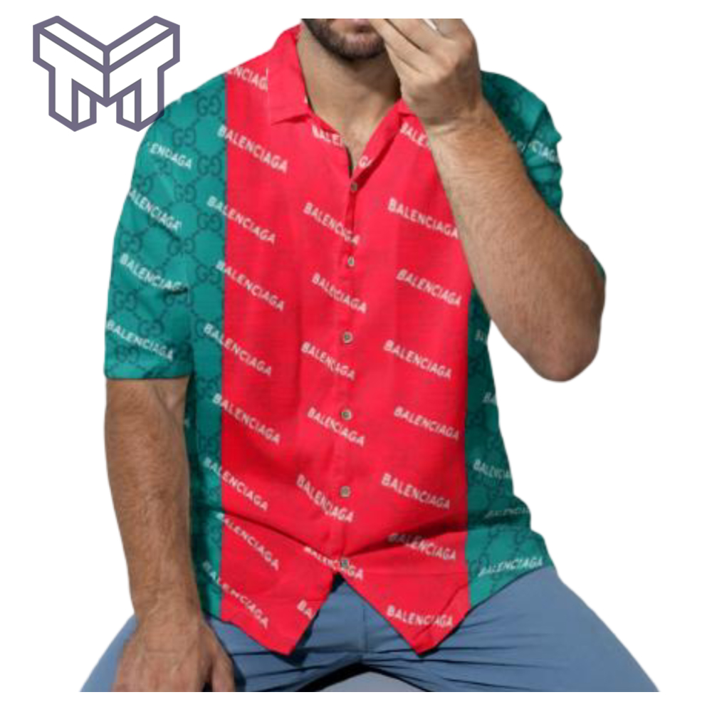 Gucci Hawaiian Shirt, Hawaiian Shirts For Men, Gucci Short Sleeve Button Shirt – Mura17825