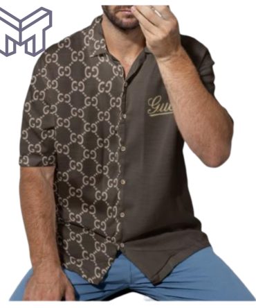 Gucci Hawaiian Shirt, Hawaiian Shirts For Men, Gucci Short Sleeve Button Shirt – Mura17826