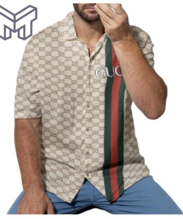 Gucci Hawaiian Shirt, Hawaiian Shirts For Men, Gucci Short Sleeve Button Shirt – Mura17827