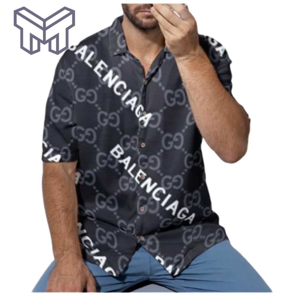 Gucci Hawaiian Shirt, Hawaiian Shirts For Men, Gucci Short Sleeve Button Shirt – Mura17829