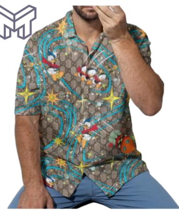 Gucci Hawaiian Shirt, Hawaiian Shirts For Men, Gucci Short Sleeve Button Shirt – Mura18803