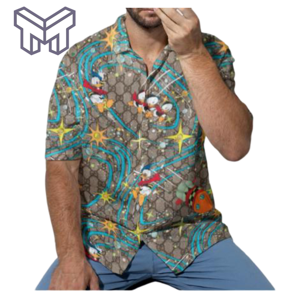 Gucci Hawaiian Shirt, Hawaiian Shirts For Men, Gucci Short Sleeve Button Shirt – Mura18803