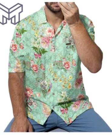Gucci Hawaiian Shirt, Hawaiian Shirts For Men, Gucci Short Sleeve Button Shirt – Mura18816