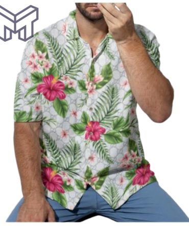 Gucci Hawaiian Shirt, Hawaiian Shirts For Men, Gucci Short Sleeve Button Shirt – Mura18817