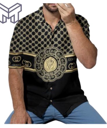 Gucci Hawaiian Shirt, Hawaiian Shirts For Men, Gucci Short Sleeve Button Shirt – Mura19801