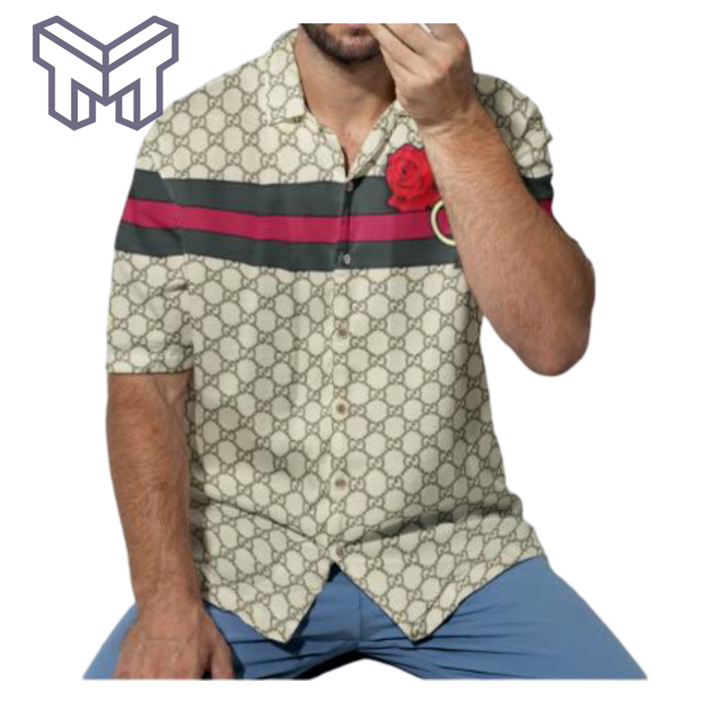 Gucci Hawaiian Shirt,Hawaiian Shirts For Men, Gucci Short Sleeve Button Shirt – Mura17801