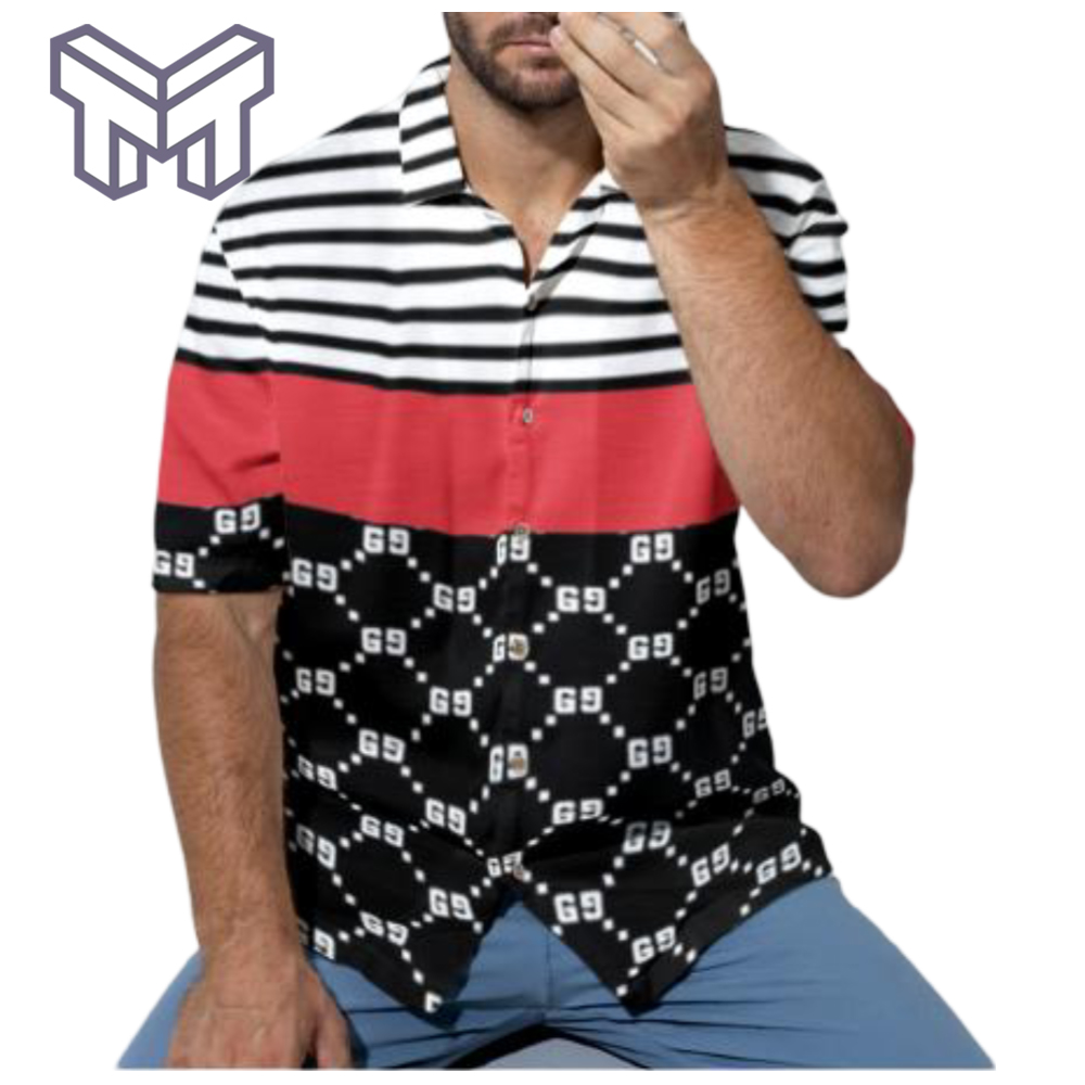 Gucci Hawaiian Shirt,Hawaiian Shirts For Men, Gucci Short Sleeve Button Shirt – Mura17805
