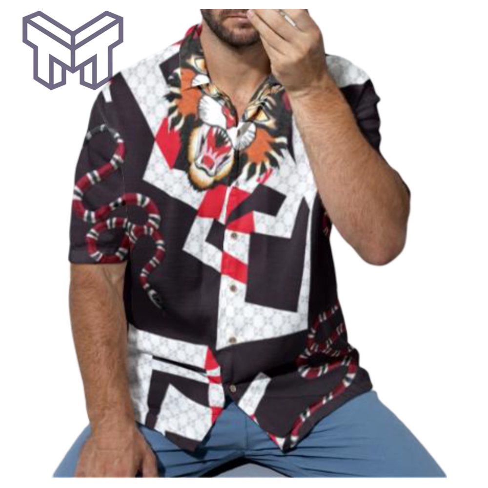 Gucci Hawaiian Shirt,Hawaiian Shirts For Men, Gucci Short Sleeve Button Shirt – Mura17809