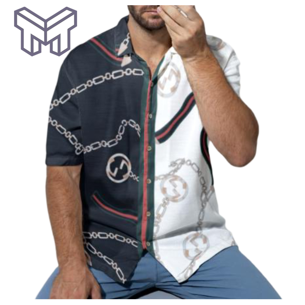 Gucci Hawaiian Shirt,Hawaiian Shirts For Men, Gucci Short Sleeve Button Shirt – Mura17807