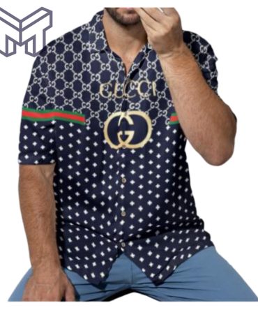 Gucci Hawaiian Shirt, Hawaiian Shirts For Men, Gucci Short Sleeve Button Shirt – Mura17810