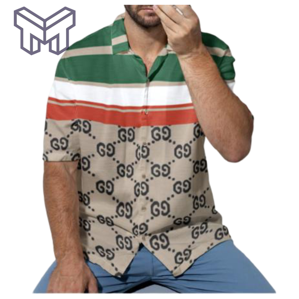 Gucci Hawaiian Shirt,Hawaiian Shirts For Men, Gucci Short Sleeve Button Shirt – Mura17811