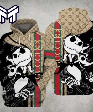 Gucci Jack Skellington 3D Hoodie Luxury Brand Gucci Jack Skellington 3D Hoodie Clothing Clothes Outfit Disney Gifts
