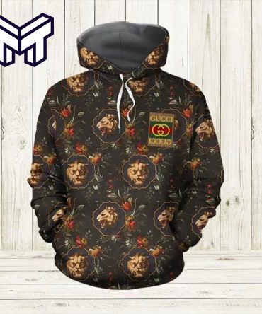 Gucci Lion 3D Hoodie Gucci Logo Hoodie Gucci Lion Zip Hoodie For Men Women