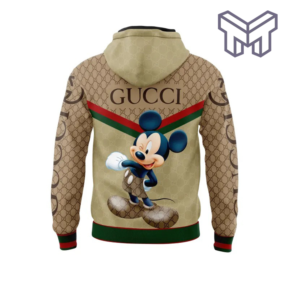 Gucci Mickey Mouse Disney Unisex 3D Hoodie 3D T-Shirt Zip 3D Hoodie Outfit For Men Women Luxury Brand Clothing Special Gift - Image 2