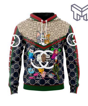 Gucci Tom & Jerry Cartoon Unisex 3D Hoodie 3D T-Shirt Zip 3D Hoodie Outfit For Men Women Luxury Brand Clothing Special Gift