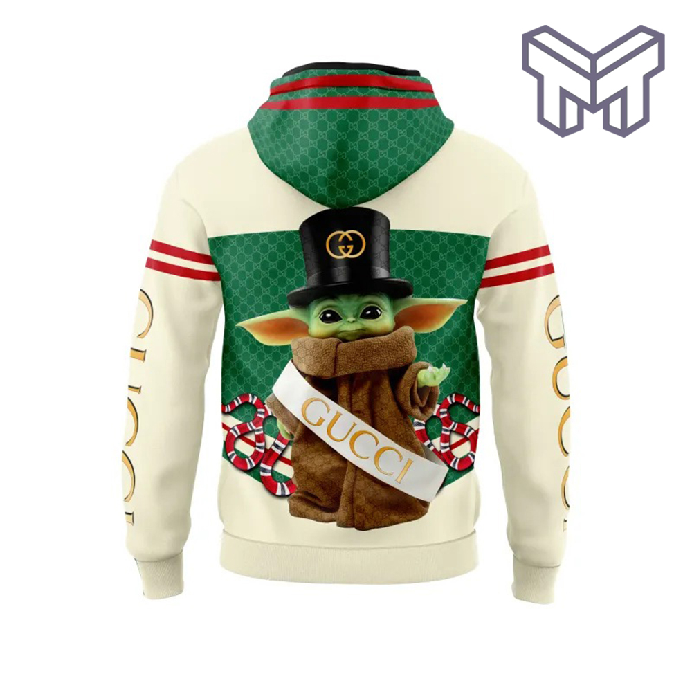 Gucci Yoda Snake Green Unisex 3D Hoodie 3D T-Shirt Zip 3D Hoodie Outfit For Men Women Luxury Brand Clothing Special Gift - Image 2