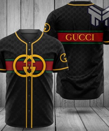 Gucci Black Baseball Jersey Shirt Luxury Clothing Clothes Sport For Men Women Hot  Type02
