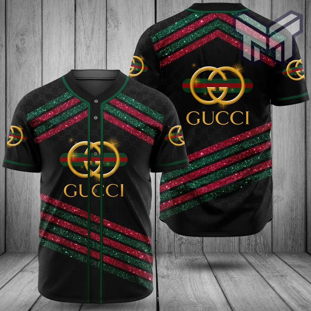 Gucci Black Baseball Jersey Shirt Luxury Clothing Clothes Sport For Men Women Hot Type05