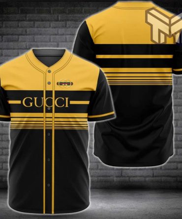 Gucci Black Baseball Jersey Shirt Luxury Clothing Clothes Sport For Men Women Hot  Type07