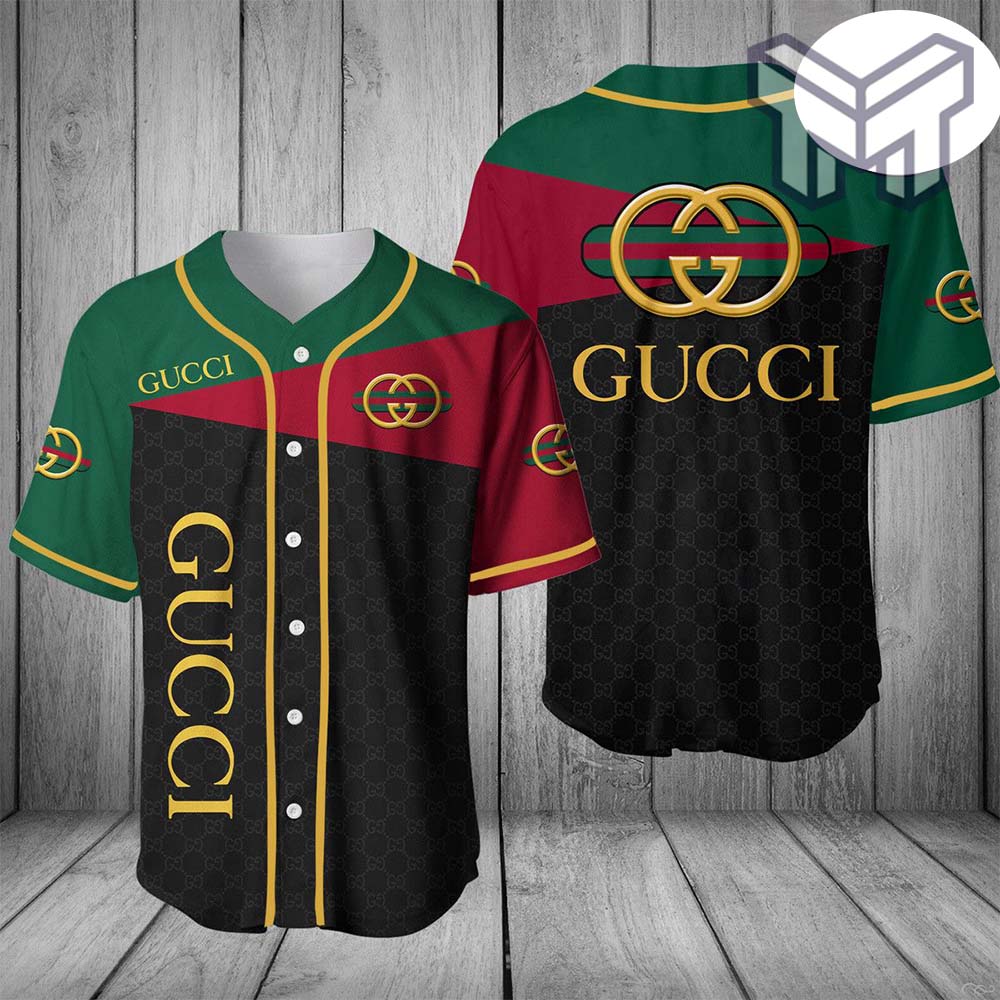 Gucci Black Baseball Jersey Shirt Luxury Clothing Clothes Sport For Men Women Hot #Baseball#Jersey#Love#Outfit#Clothing