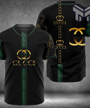 Gucci Black Baseball Jersey Shirt Luxury Clothing Clothes Sport Outfit For Men Women Hot