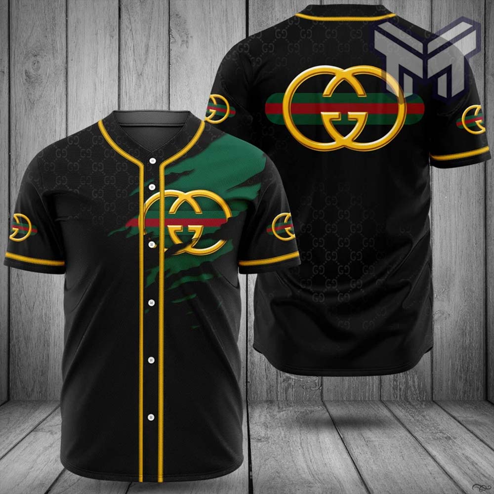 Gucci Black Baseball Jersey Shirt Luxury Clothing Clothes Sport Outfit For Men Women Hot Type01
