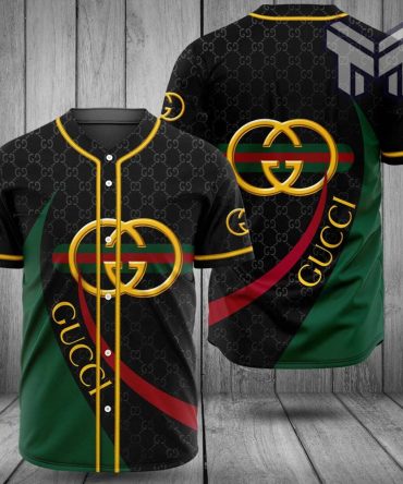 Gucci Black Green Baseball Jersey Shirt Luxury Clothing Clothes Sport For Men Women Hot