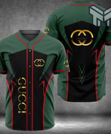 Gucci Green Baseball Jersey Shirt Luxury Clothing Clothes Sport For Men Women Hot  Type01