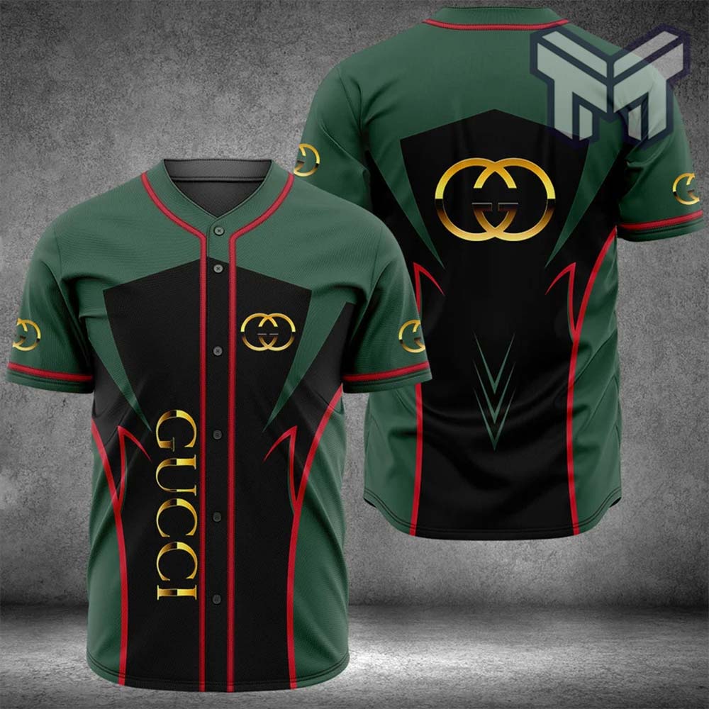 Gucci Green Baseball Jersey Shirt Luxury Clothing Clothes Sport For Men Women Hot Type01