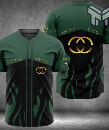 Gucci Green Baseball Jersey Shirt Luxury Clothing Clothes Sport For Men Women Hot  Type02