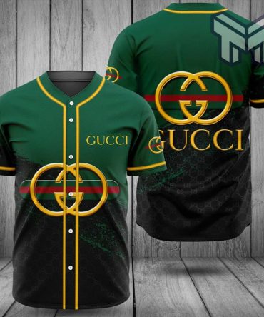 Gucci Green Baseball Jersey Shirt Luxury Clothing Clothes Sport For Men Women Hot  Type03