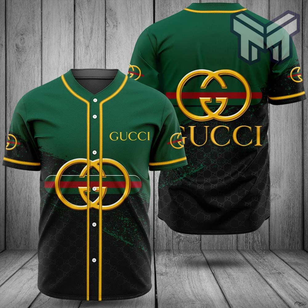 Gucci Green Baseball Jersey Shirt Luxury Clothing Clothes Sport For Men Women Hot Type03